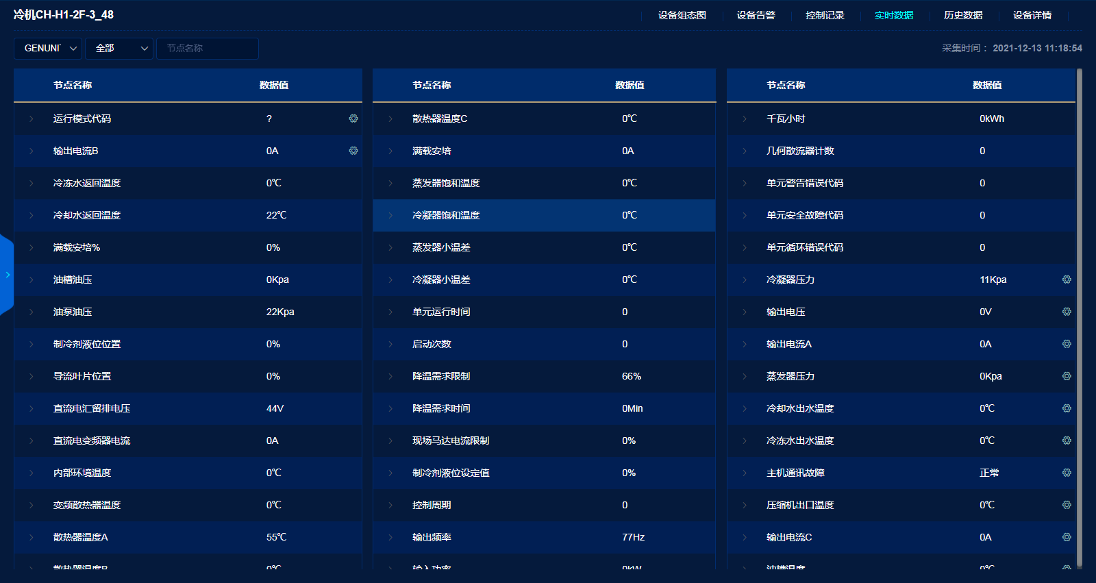 空壓機遠(yuǎn)程管理系統(tǒng)實時數(shù)據(jù)